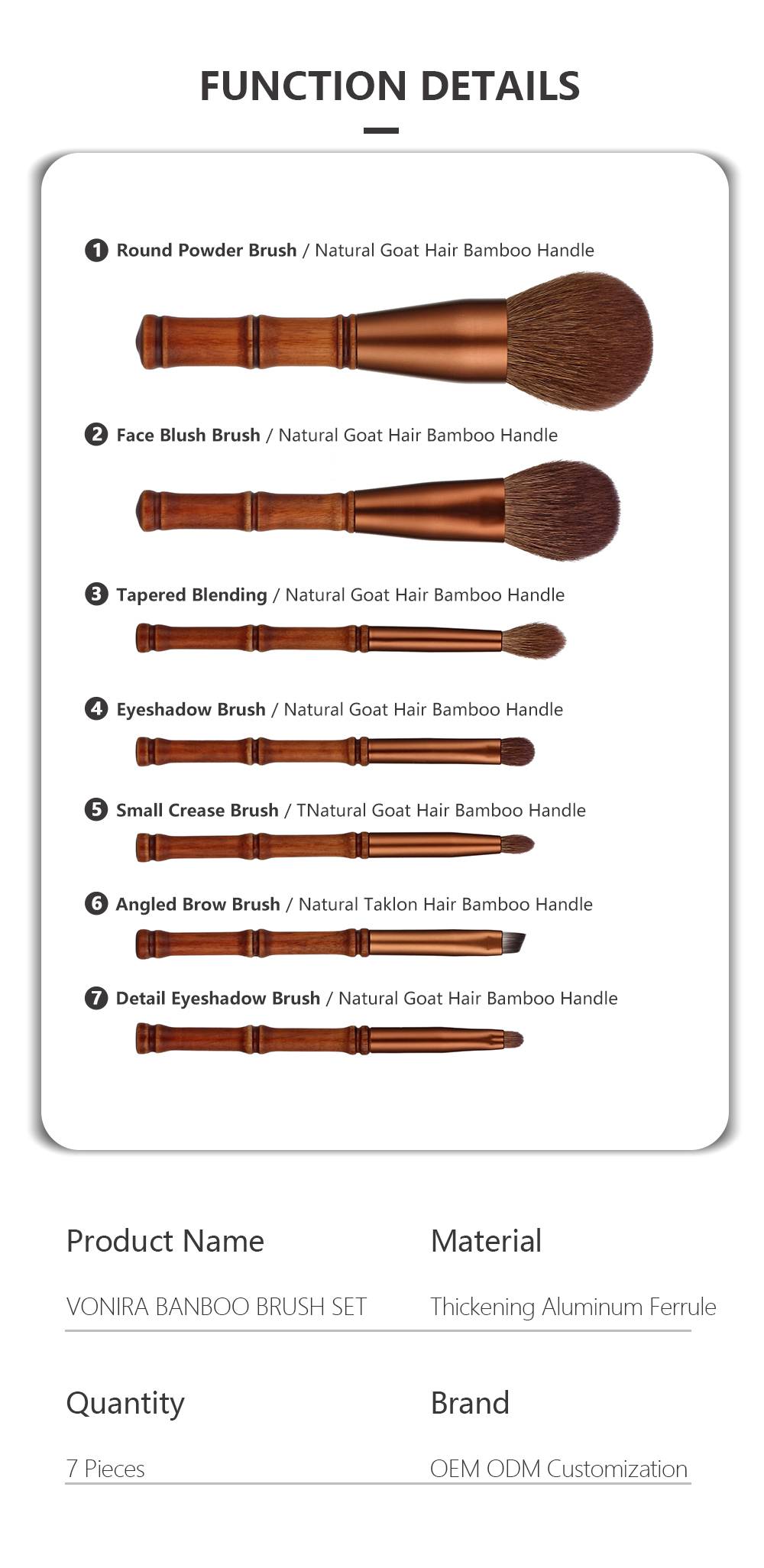 Professional Bamboo Makeup Brush