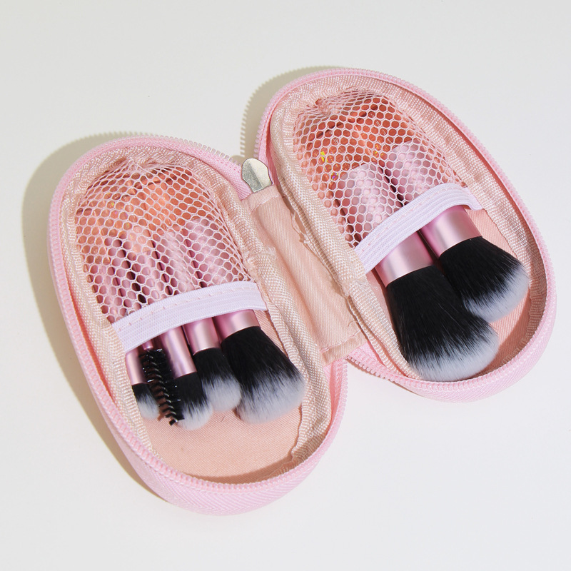 Custom Logo 10pcs Mini Makeup Brush Set Powder Brush Eyeshadow Brush Makeup With Bag 10 In 1