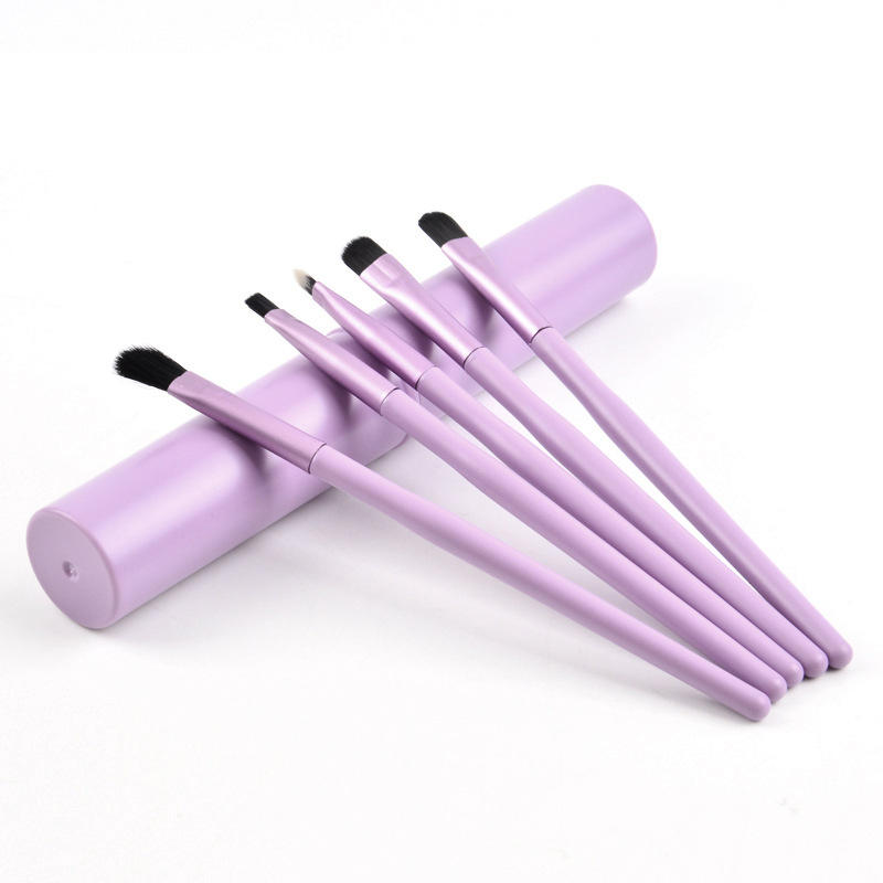 Factory Wholesale Multi-Color Nylon Makeup Brush Set 5 Easy Carry Fine Workmanship Contour Brushes Exquisite Makeup Options