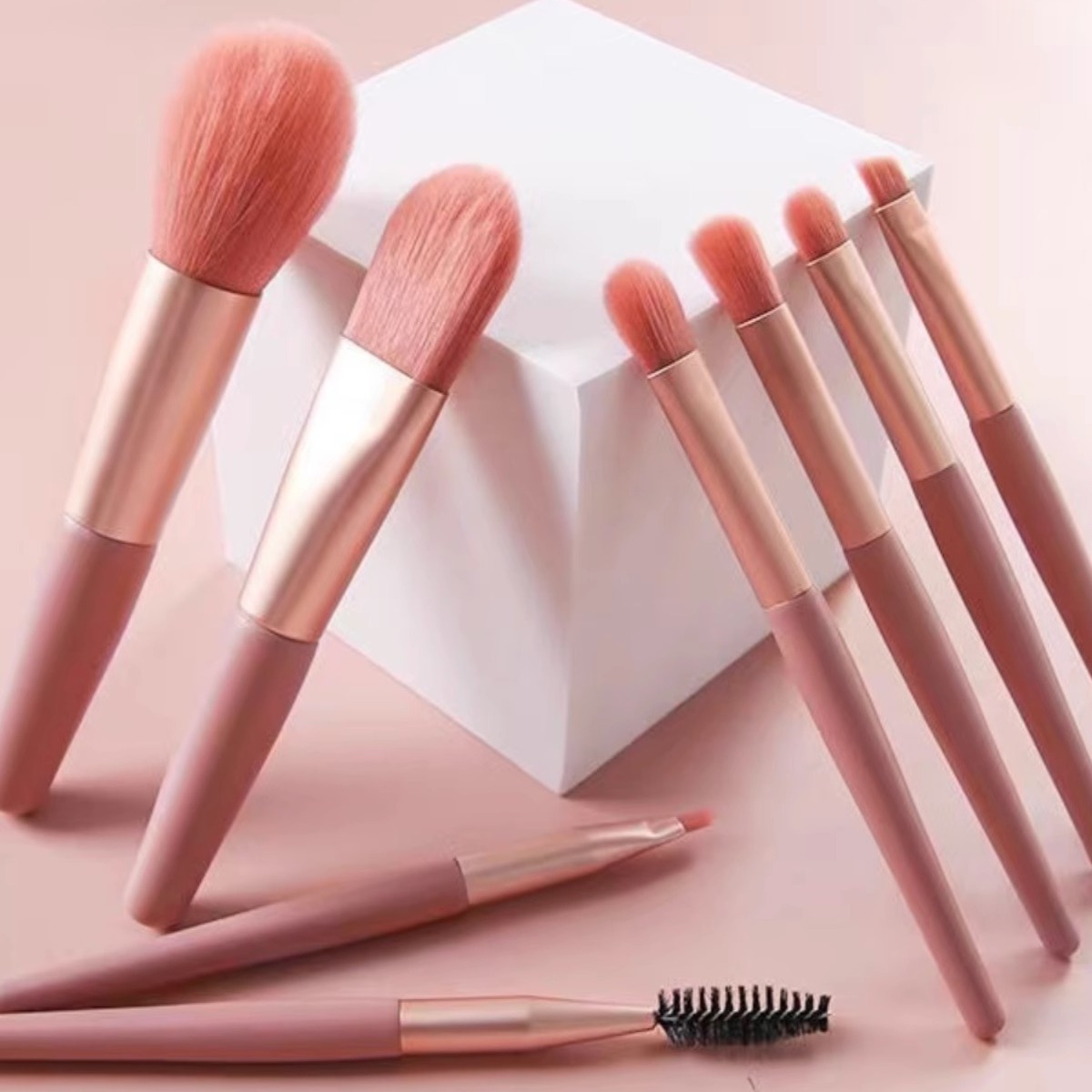 Wholesale Professional 8Pcs Travel Mini Makeup Brush With PU Bag