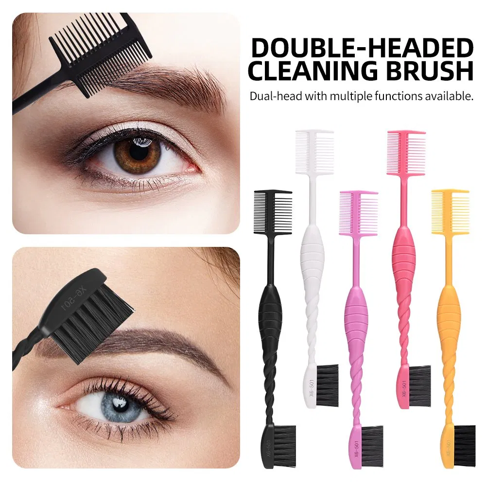 Beauty Hair Color Brush Double Side Edge Eyebrow Comb Control Coloring Brush