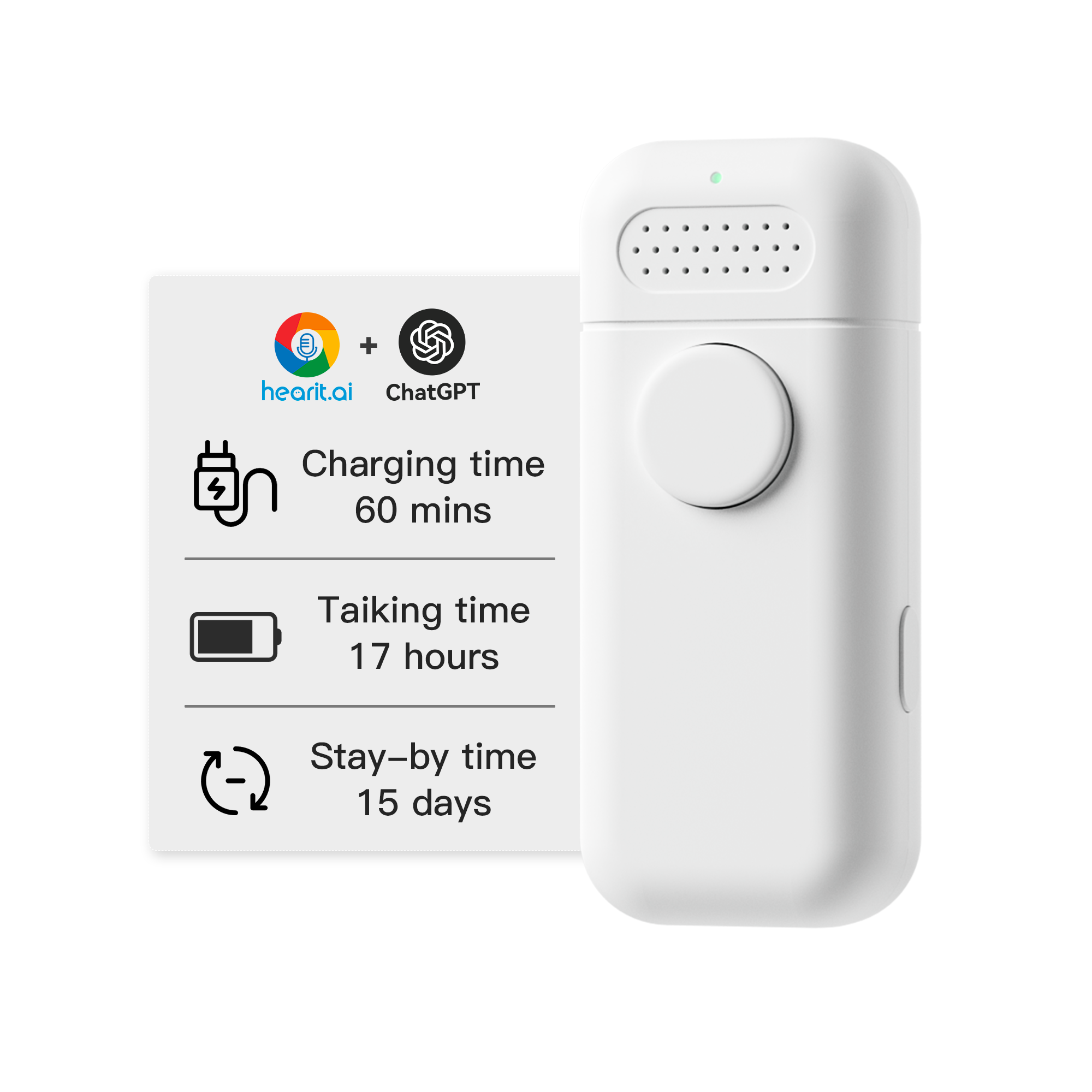 ChatGPT AI Smart Intercom Microphone Carry AI Assistant With You For Stable Connection Push-to-talk Intelligent Interaction