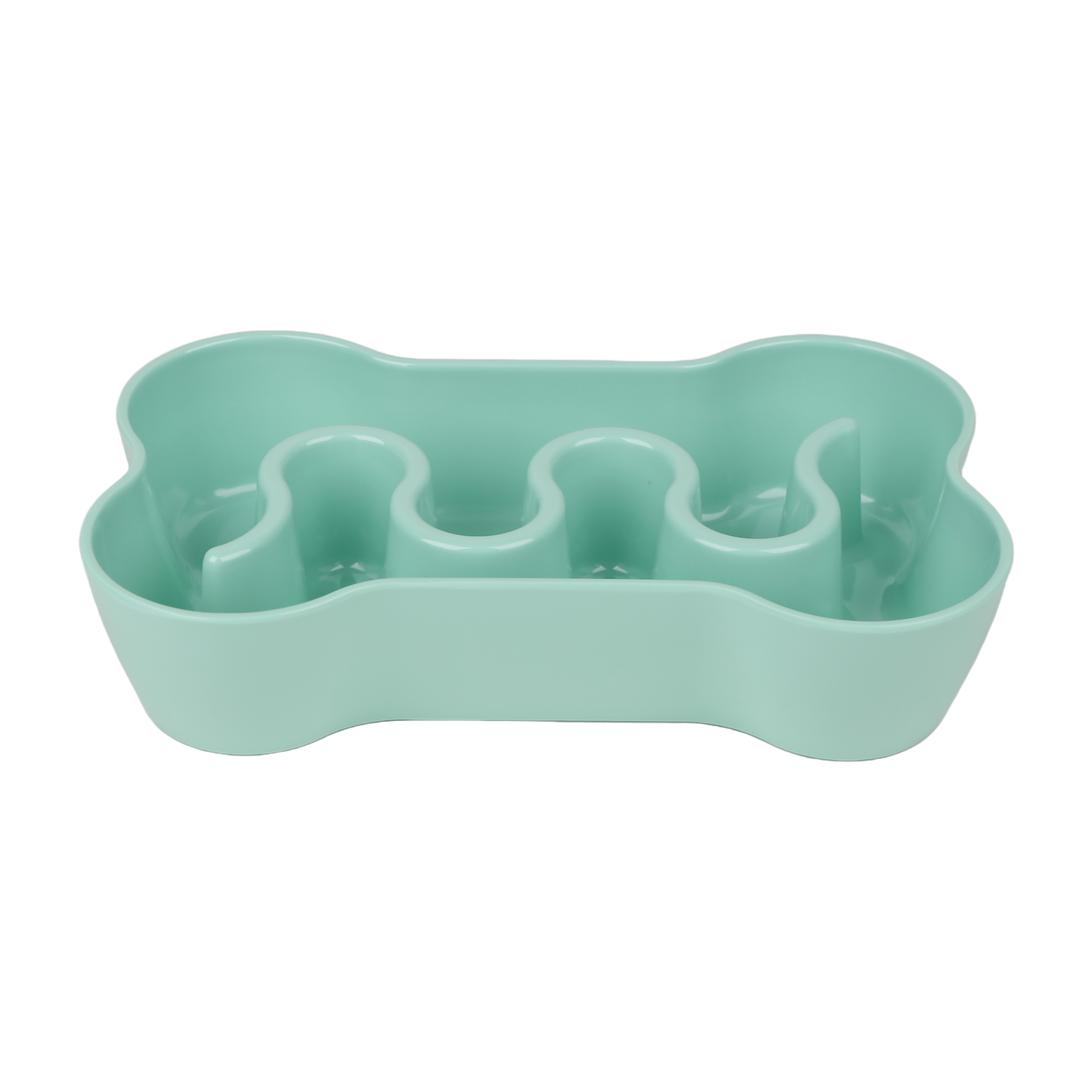 Slow Feeder Dog Bowl Rounded Shape Plastic Solid Pattern Anti Obesity Design for Healthy Weight Control Pet Feeding