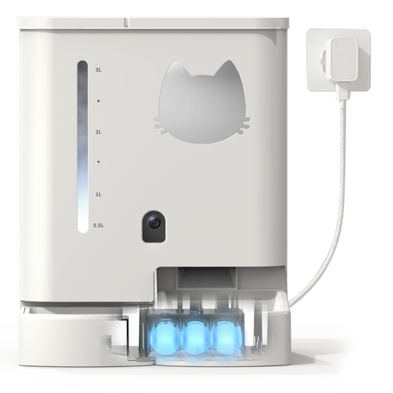 Integrated Water and Food Dual-function Automatic Intelligent Pet Feeding Device with Large Capacity and Remote Control Via App