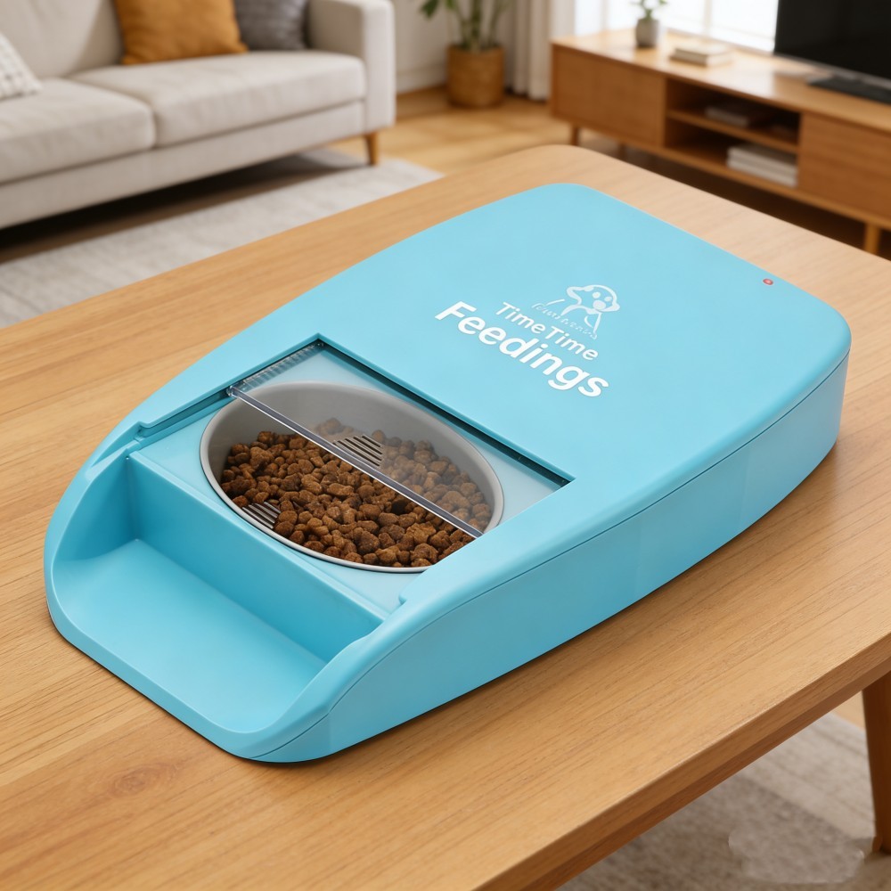 Smart Automatic Pet Feeder with Remote Control, Scheduled Feeding, and AI Technology for Cats and Dogs