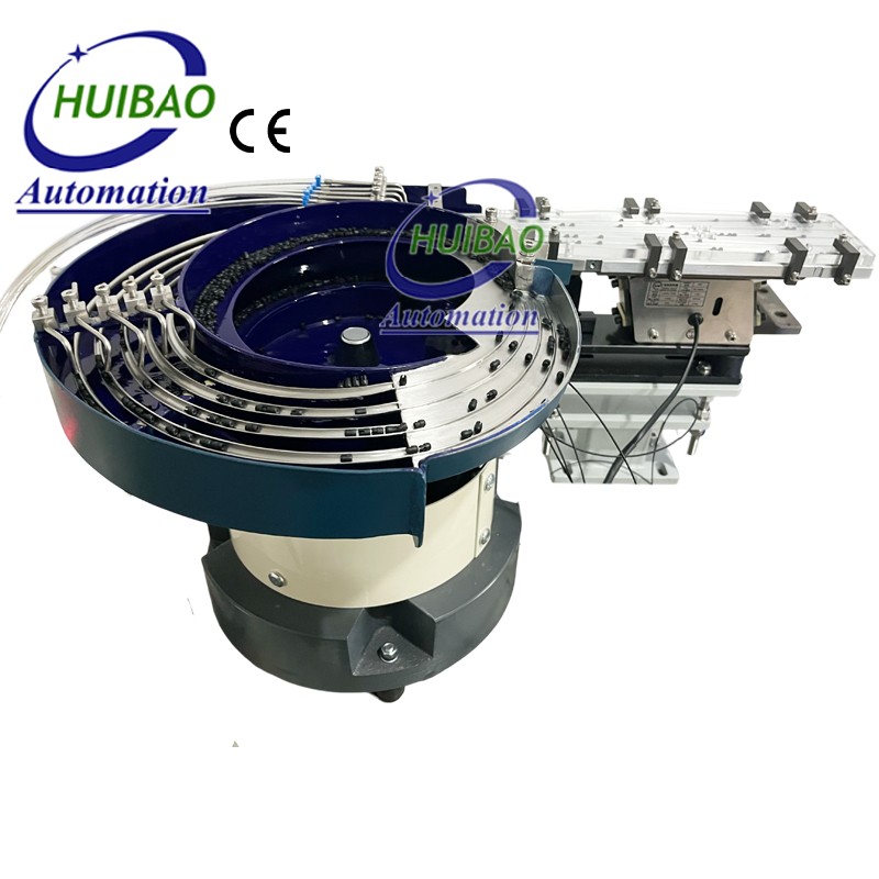 Precision 5 Tracks Plastic Parts Feeder Machine Automation Vibrating Bowl Feeding System