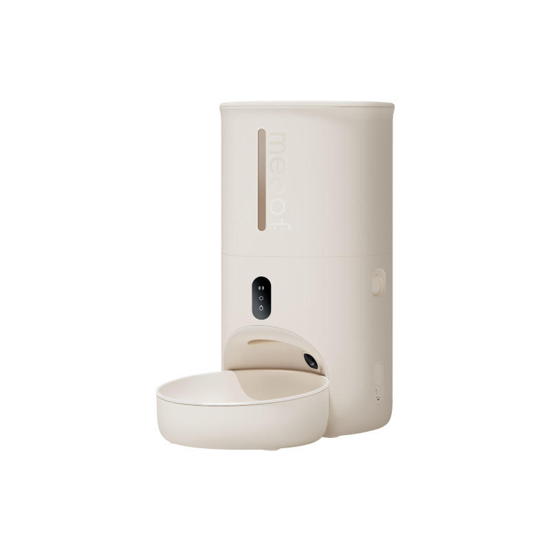 Smart Automatic Pet Feeder with Camera App Control Timed Portion Dispenser Cats/Dogs Egg-Roll Design Porcelain Bowl