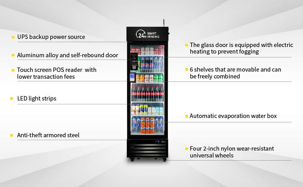 HAHA Vending Combo Refrigerated Vending Machine Pet Food Vending Machine AI Vending Machine 360 Mini