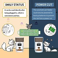 Petchain 4L WiFi Pet Food Dispenser with Low Food Alarm 10s Voice Recorder Feeding Schedule Automatic Cat Feeder
