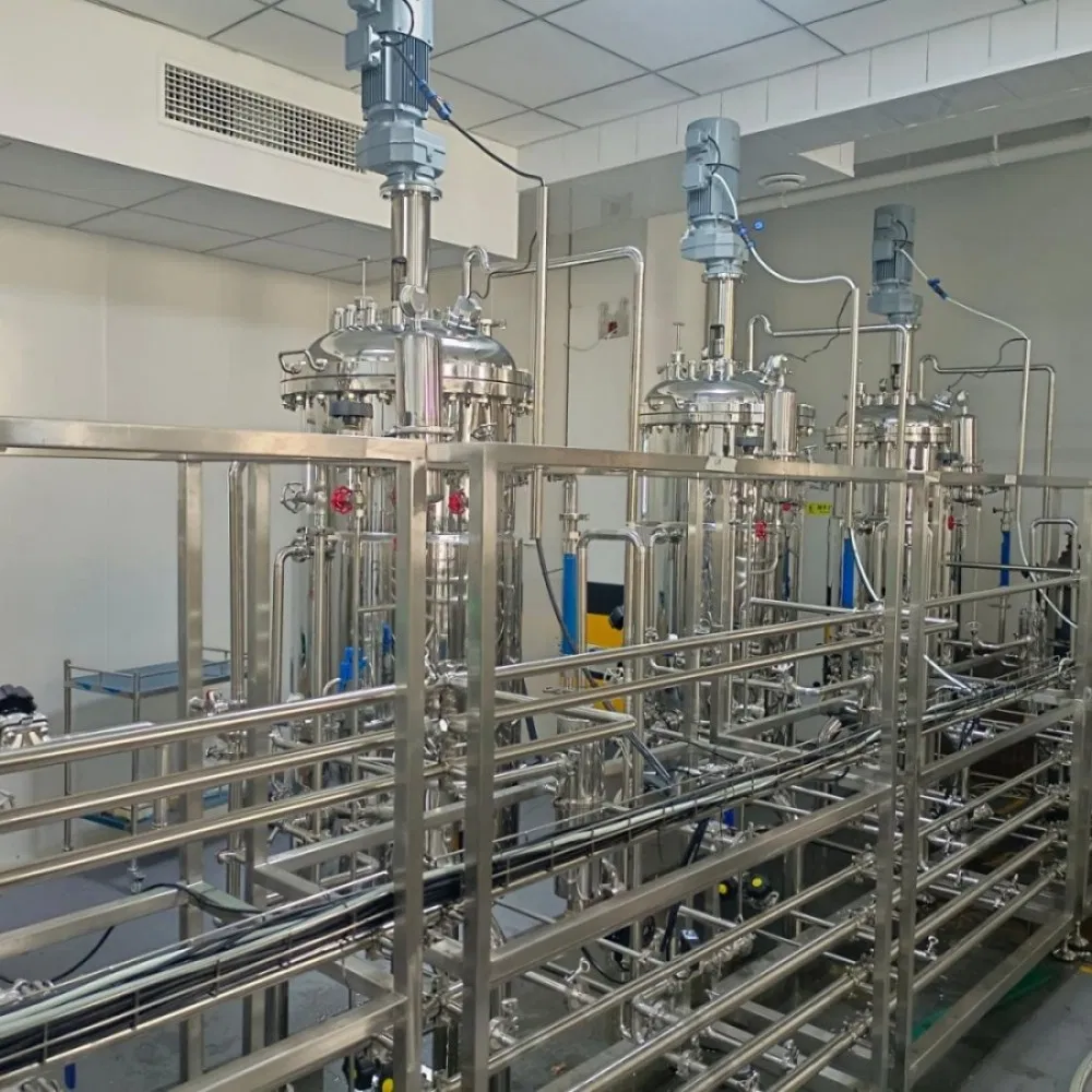 Parallel Stainless Steel Fermenter System with Liquid Level Detection and Automatic Nutrient Feeding for Stable Culture Conditions