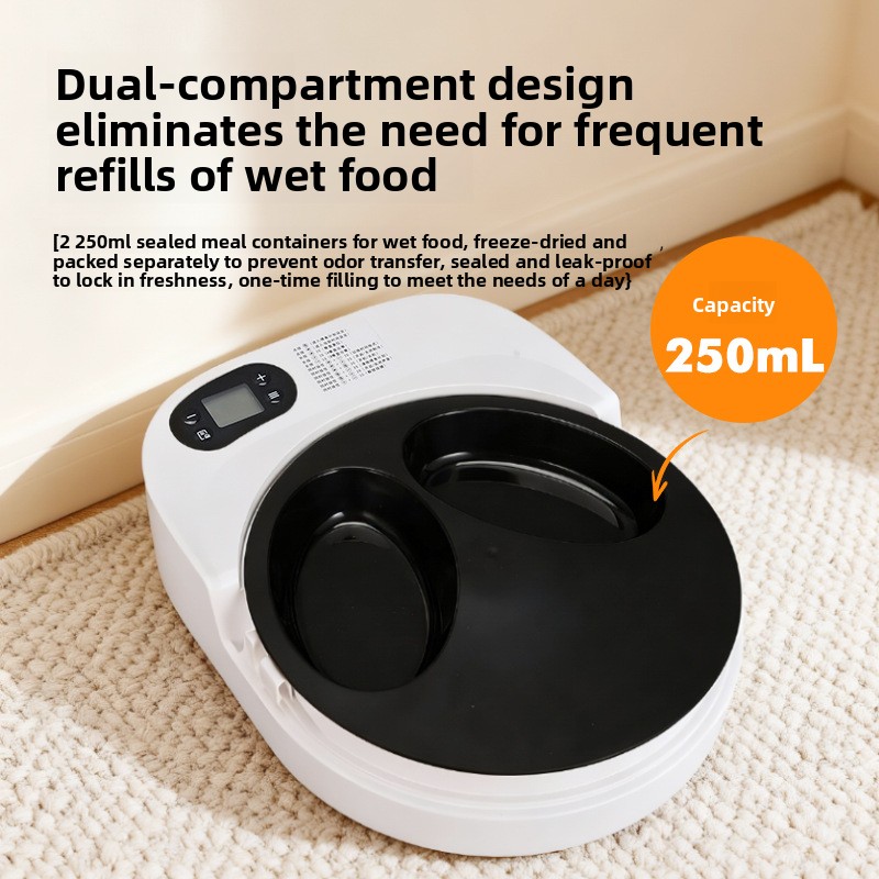 Wet Food Automatic Feeder with Cooling, Semiconductor Refrigeration, with Timer, Washable, for Cats