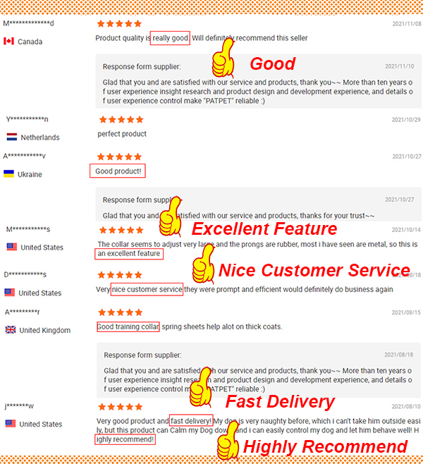 Customer review feedback 1