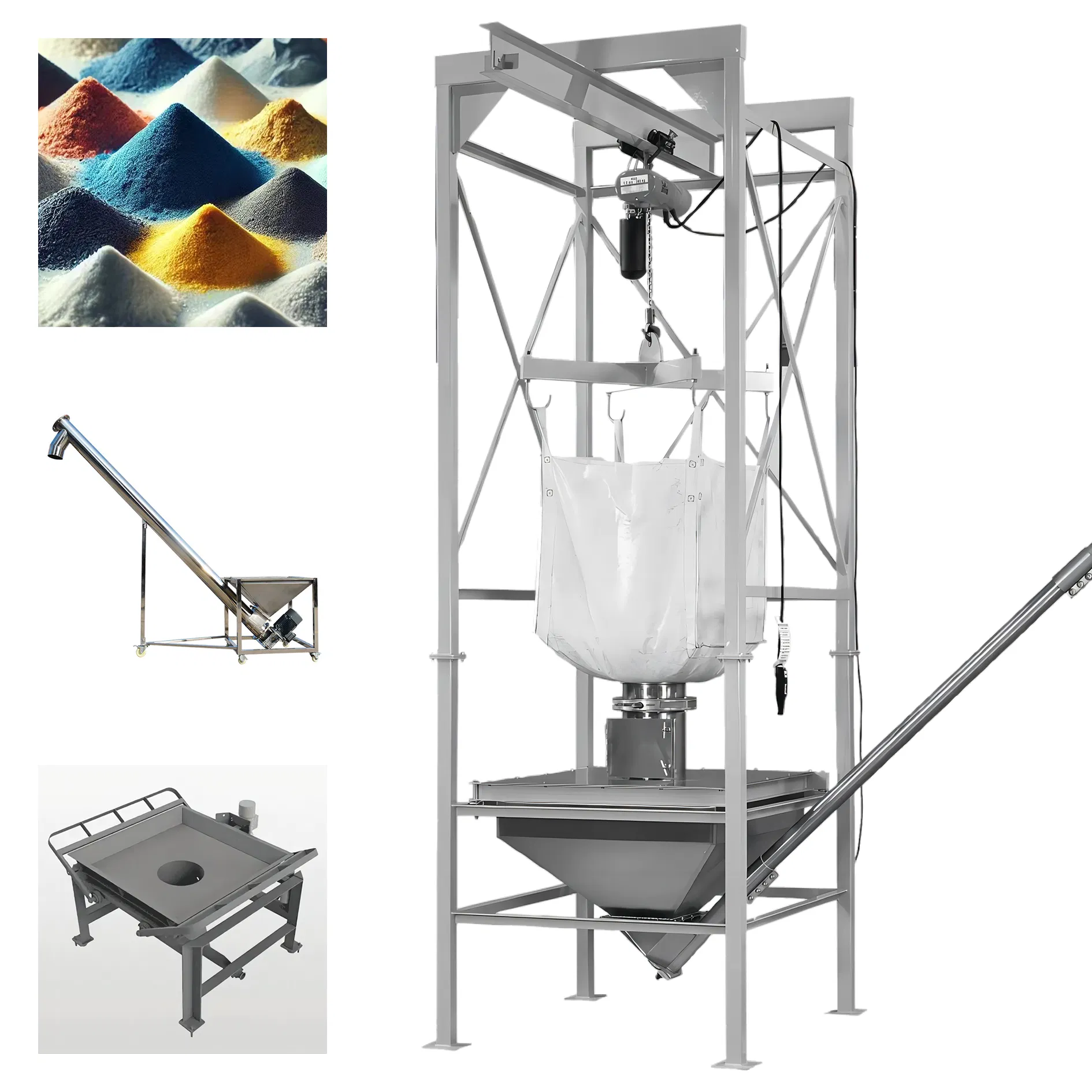 Advanced Dust-Controlled Bulk Bag Feeding System with PLC Automation