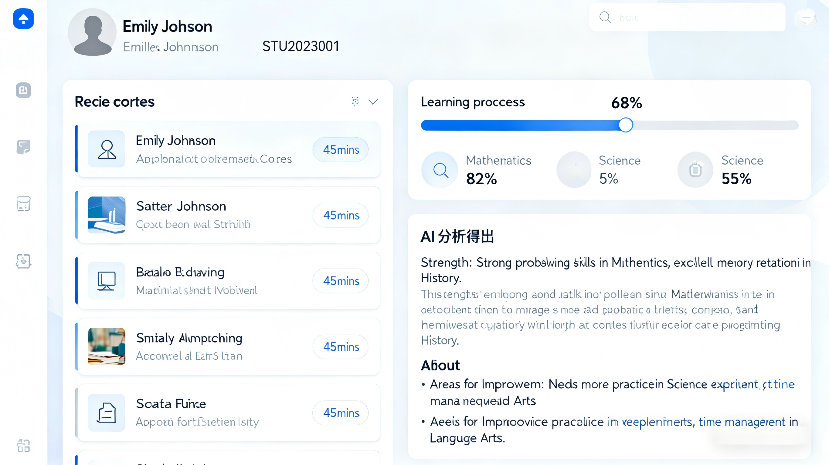 AI Big Data Educational Learning Behavior Analysis System