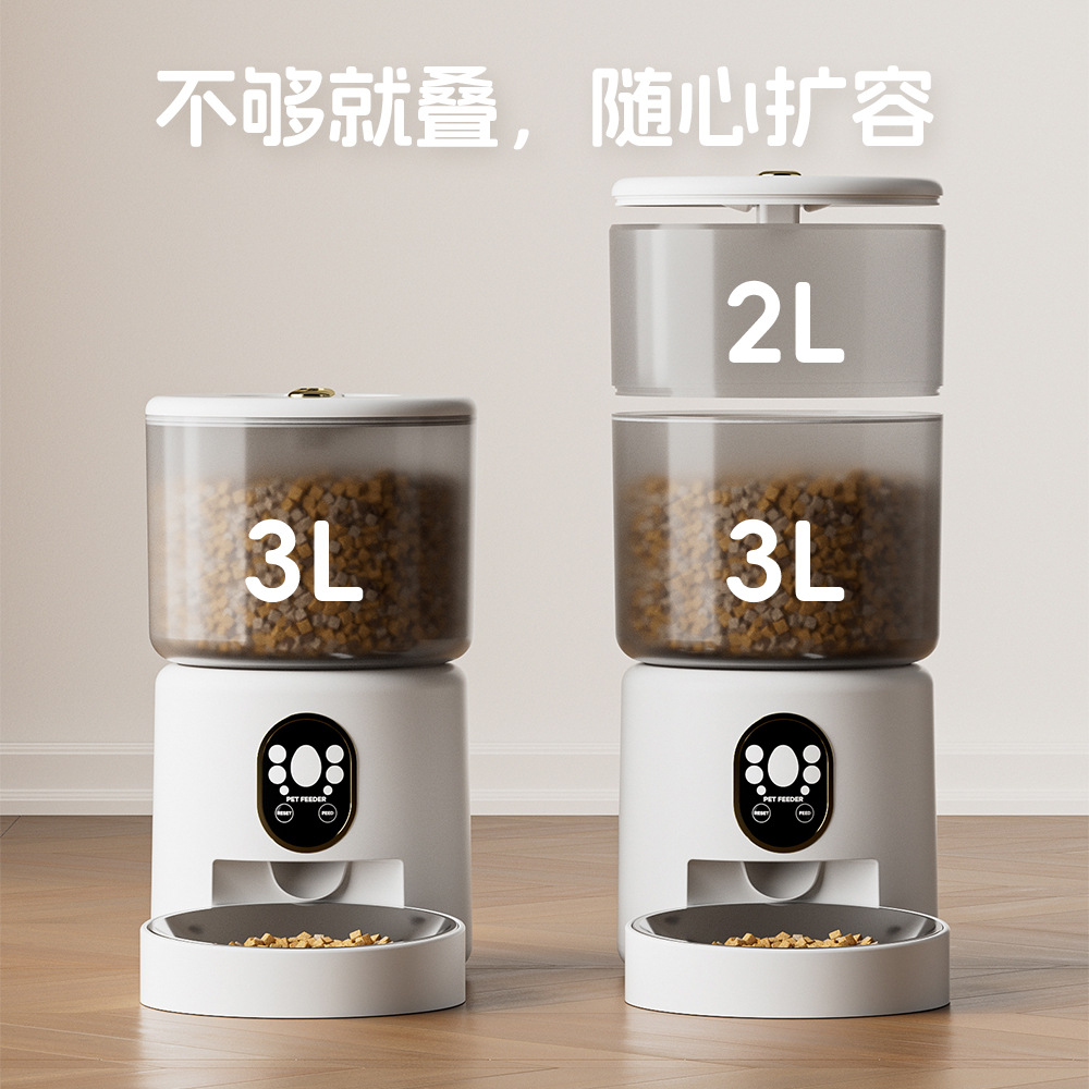 Smart Pet Feeder with Wi-Fi Timed Dispensing Automatic Camera App Interaction for Cats &amp; Dogs (304 Stainless Steel)