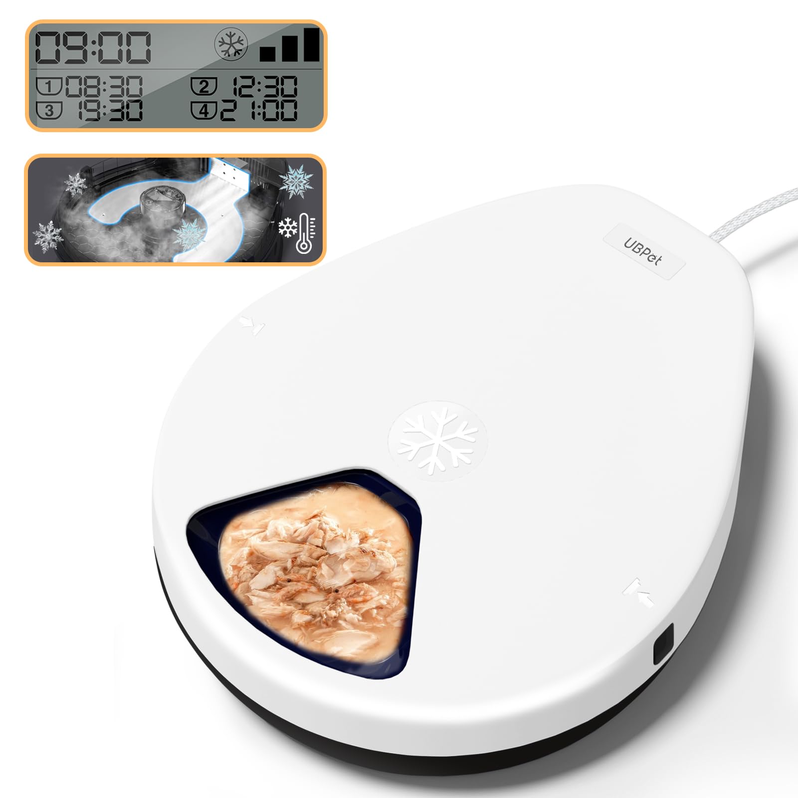 Semiconductor Refrigeration Wet Food Dispenser - Intelligent Automatic Feeder for Cats Dogs with Freshness Preservation