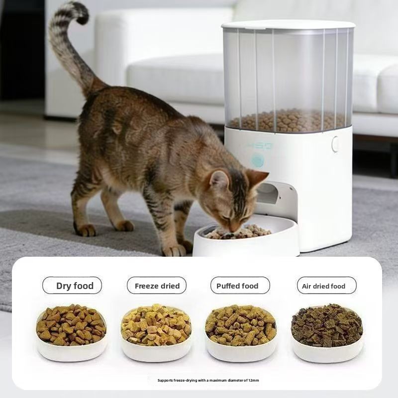 Automatic Pet Feeders Dogs Cats Smart Timed Portion-Controlled Dispensers Remote Control Power Cord 1.65kg China-Wholesale