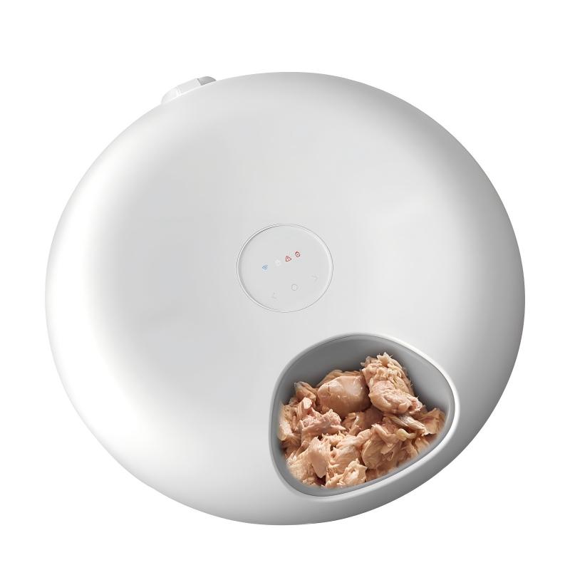 Pet Supplies Portable Plastic Automatic Cat &amp; Dog Smart Feeder with Battery Waterproof Solid Design Refrigerated Wet Food