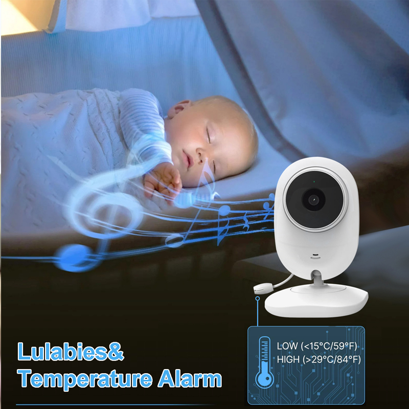 Baby Monitoring 2.8 Inch 2.4G Wireless Connection Baby Camera Sound Monitoring Temperature Monitoring Scheduled Feeding