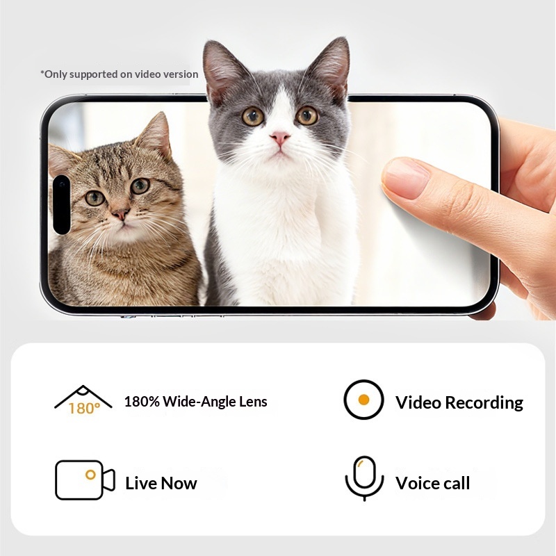 Cross-Border Best-Selling USB Powered Adjustable Pet Feeder Cat 6L Automatic Camera Smart Back-to-Back Feeding Machine