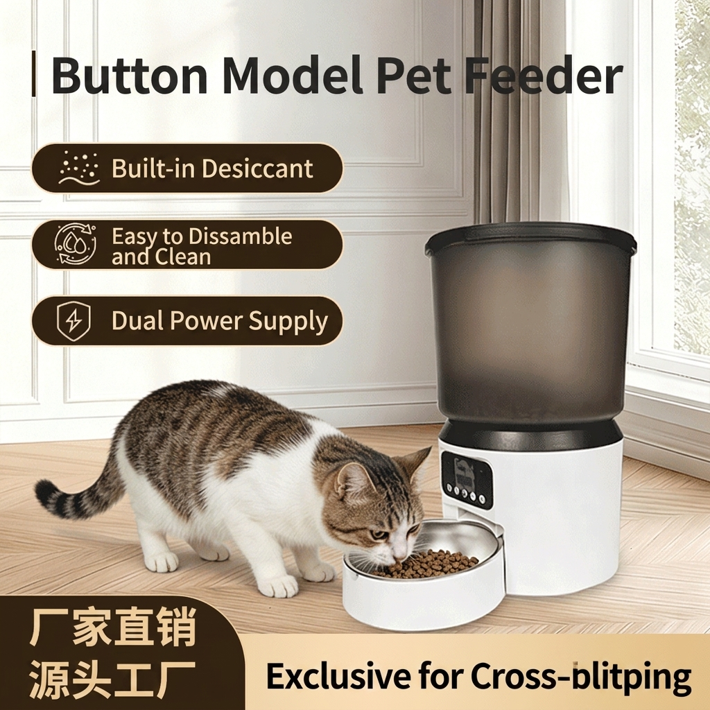 New Design Intelligent Robot Cat Dog Bowl Food Dispenser Wifi APP Automatic Pet Feeder 3 Meal Timing Automatic Voice Playback