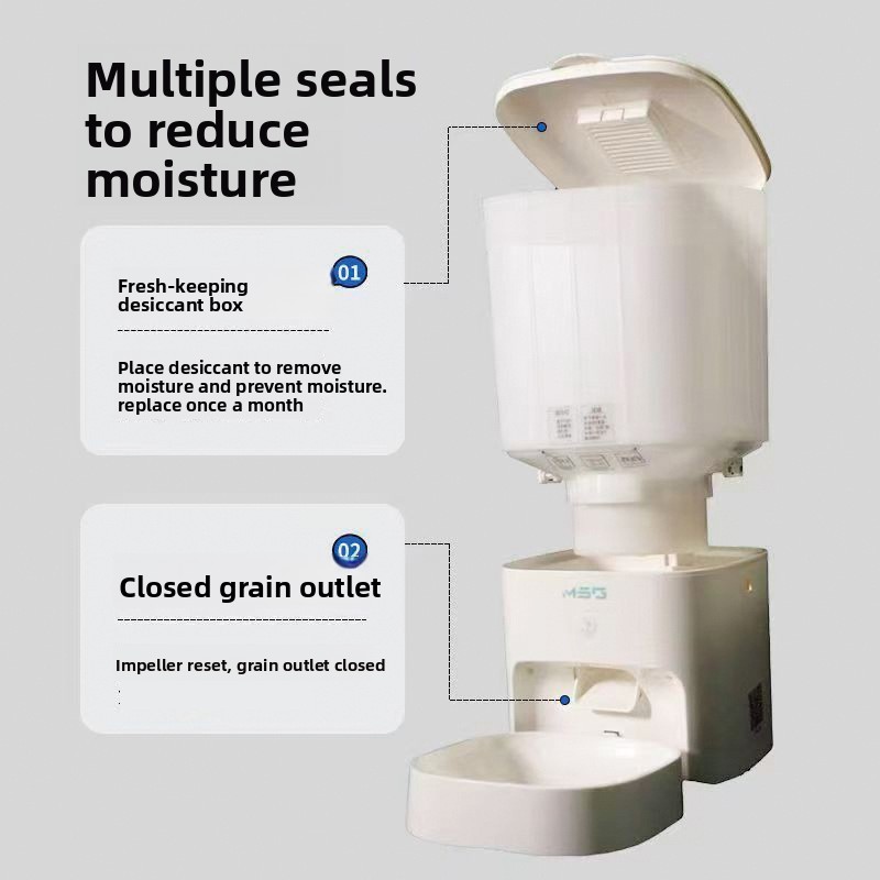 Automatic Pet Feeders Dogs Cats Smart Timed Portion-Controlled Dispensers Remote Control Power Cord 1.65kg China-Wholesale