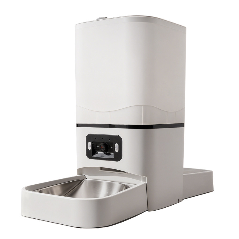 Cross-Border Best-Selling USB Powered Adjustable Pet Feeder Cat 6L Automatic Camera Smart Back-to-Back Feeding Machine