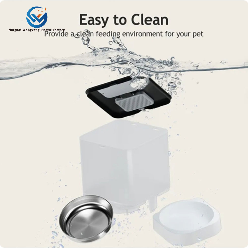 Smart Automatic Pet Feeder Large Capacity Easy Operate Remote Control Durable Lightweight Bowl for Indoor Outdoor Travel for