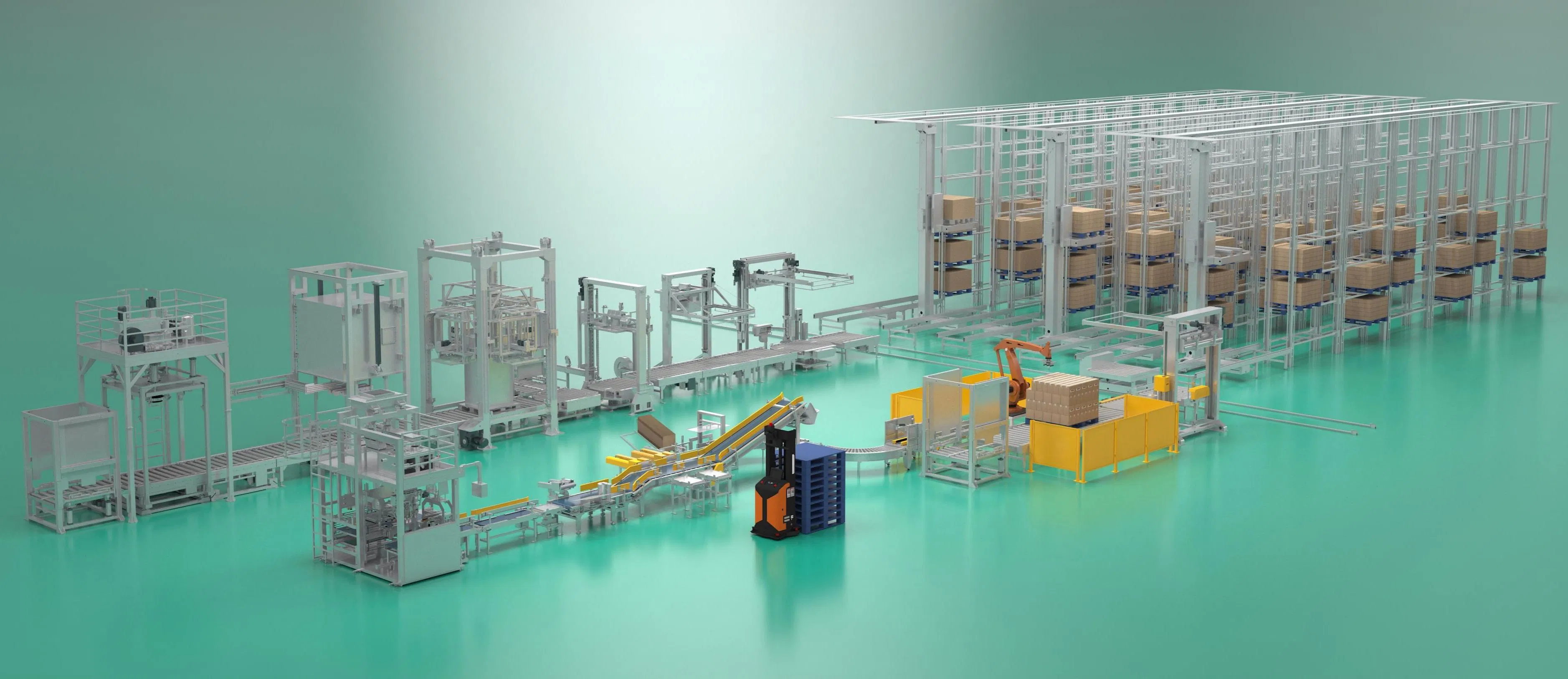 High-Speed Automatic Packing System for Large Bags and Products