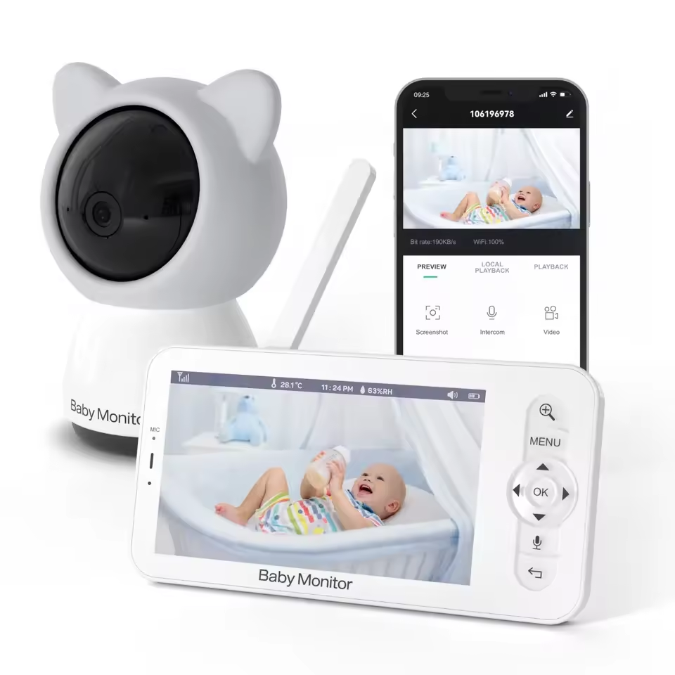 NEW 2.8 Inch Display 720P Night Vision Lullaby 2.4GHz Wireless Audio Video Temperature Feeding Timer Baby Camera Monitor NO Wifi