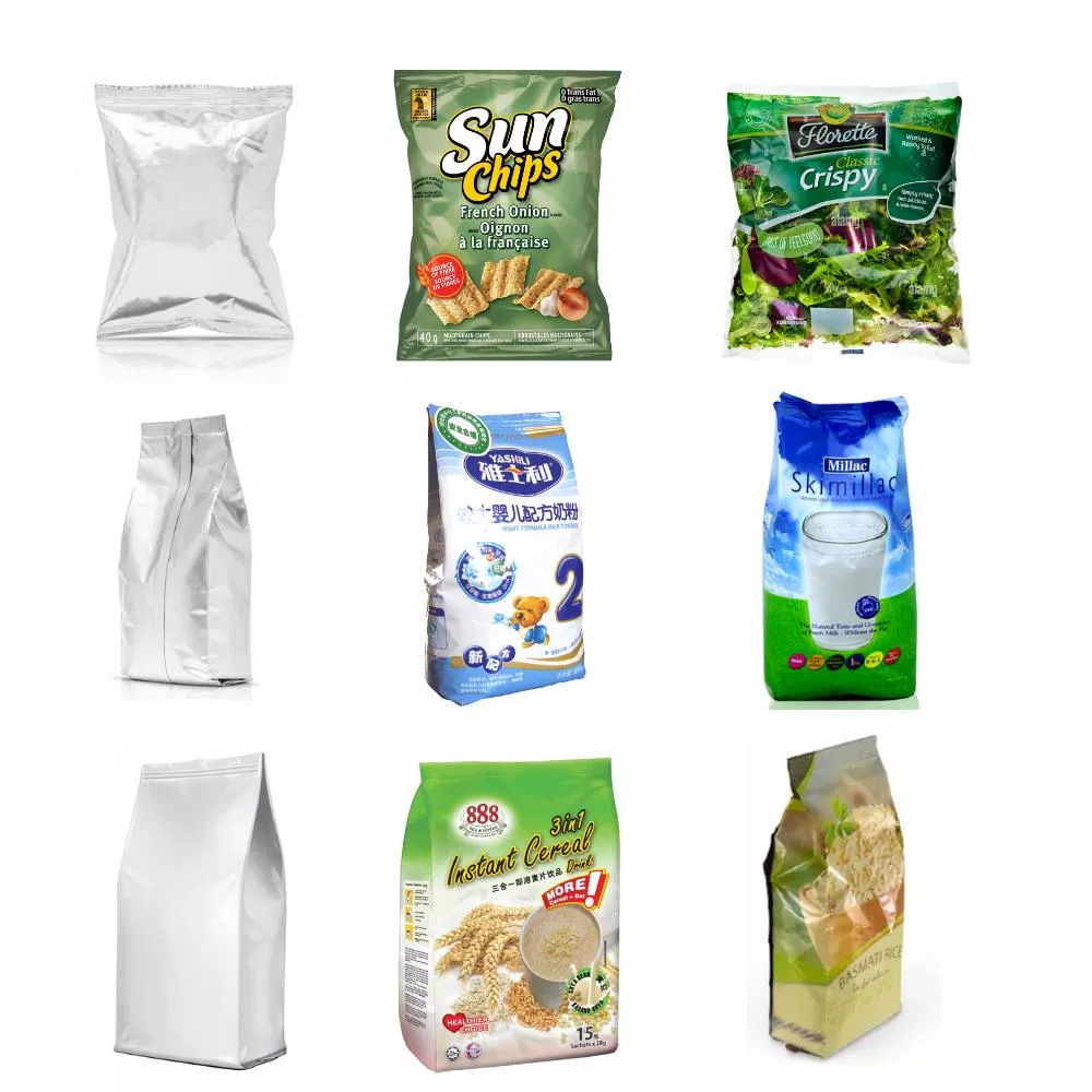 Different bag styles supported by the packing machine