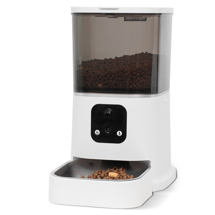 Electric Smart WIFI Eco-Friendly Plastic Battery-Powered Automatic Pet Food Bowls for Cats with Timed Feeding and Dual Camera