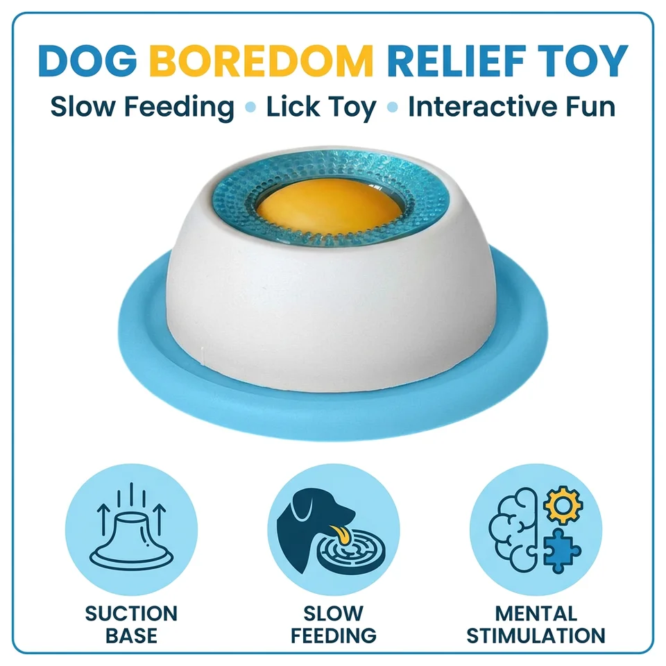 Elevated Plastic Pet Lick Toy Rounded Design-Interactive Slow Feeder Food Dispenser For Dogs Cats Boredom Relief Pet Enrichment