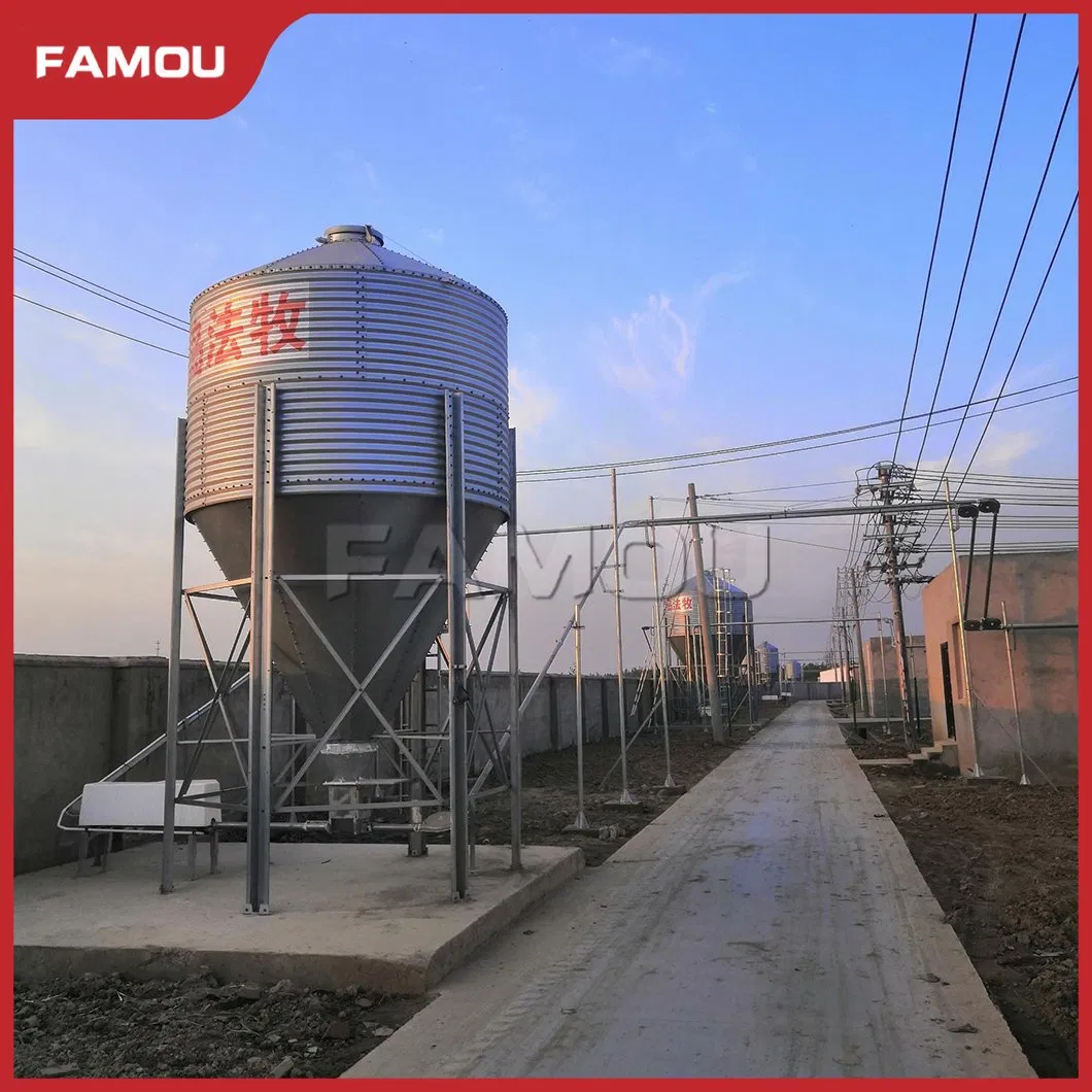 High-Capacity Galvanized Steel Silo for Vacuum Feeding Systems