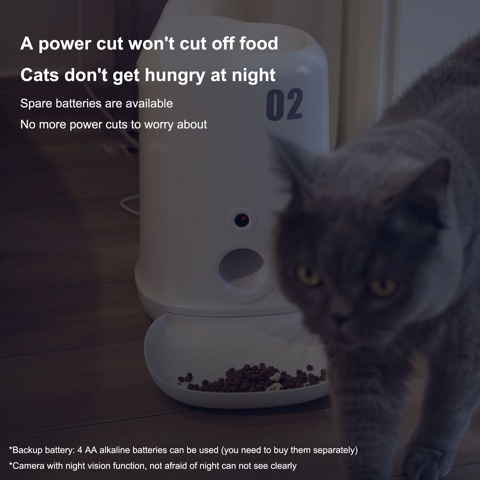 AI Voice Control Smart Pet Feeder with Removable Food Tank APP and Camera for Cats and Dogs Automatic Timer and Portion Feeding