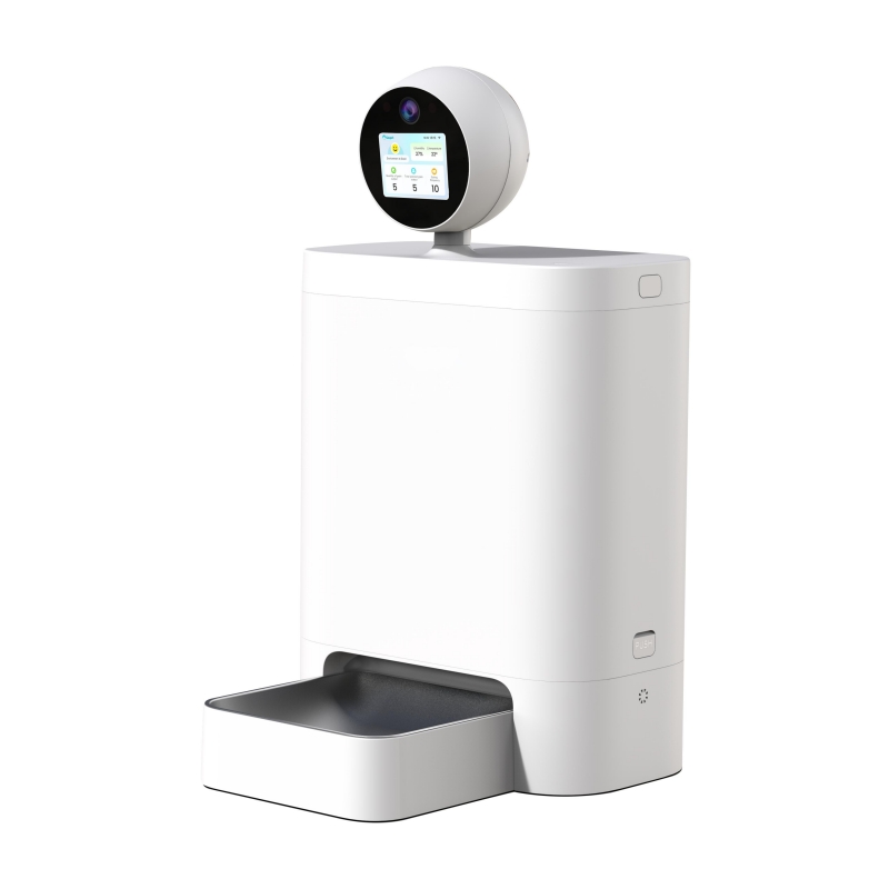 ChongxinIOT Wet Food Automatic Cat Feeder Semiconductor Cooling Heating Stainless Steel Bowls Charge App Control Camera