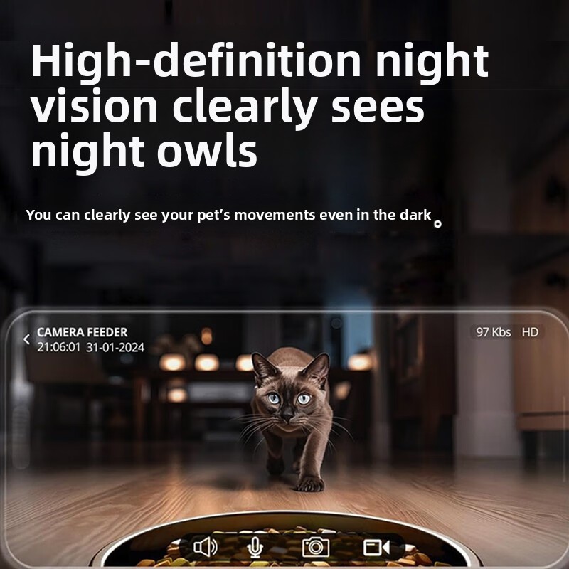 Pet Automatic Smart Remote Video Control Cat Dog Timed and Quantitative Feeding Machine Cross-border Hot Sale