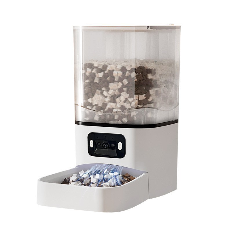 6L Tuya Wifi Smart Pet Feeder HD 1080P Camera Automatic Dog Cat Food Dispenser Two Way Audio Voice Interaction Plastic Charge
