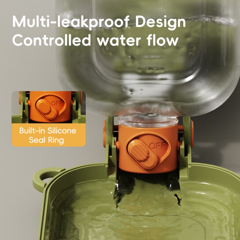 Hot Selling 2 in 1 Portable Pet Water Bottle with Food Bowls Eco-friendly Outdoor Travel Portable Dog Water Bottle Bowl