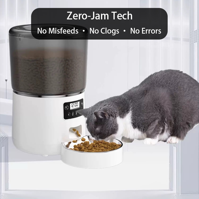 Hot Selling App-Controlled Feeder for Cats and Dogs Portable Stainless Steel Automatic Feeding System for Busy Multi-Pet Homes