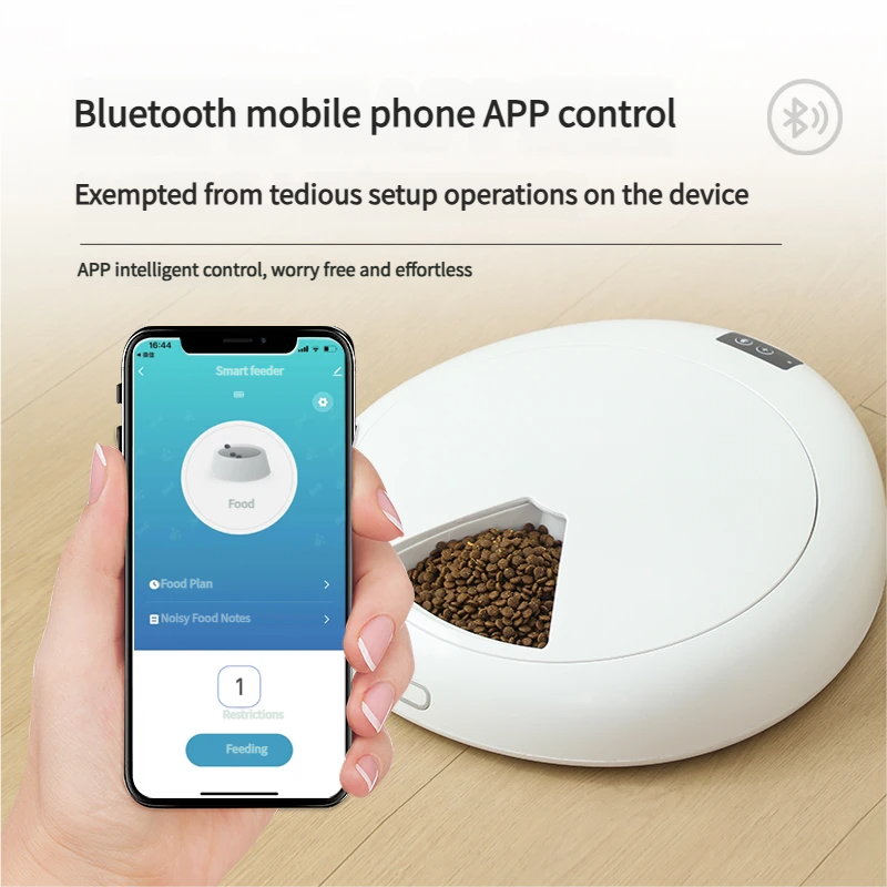 Tuya Bluetooth Voice Recording and Playback Smart Automatic Pet Wet Food Dispenser Feeder for Pets