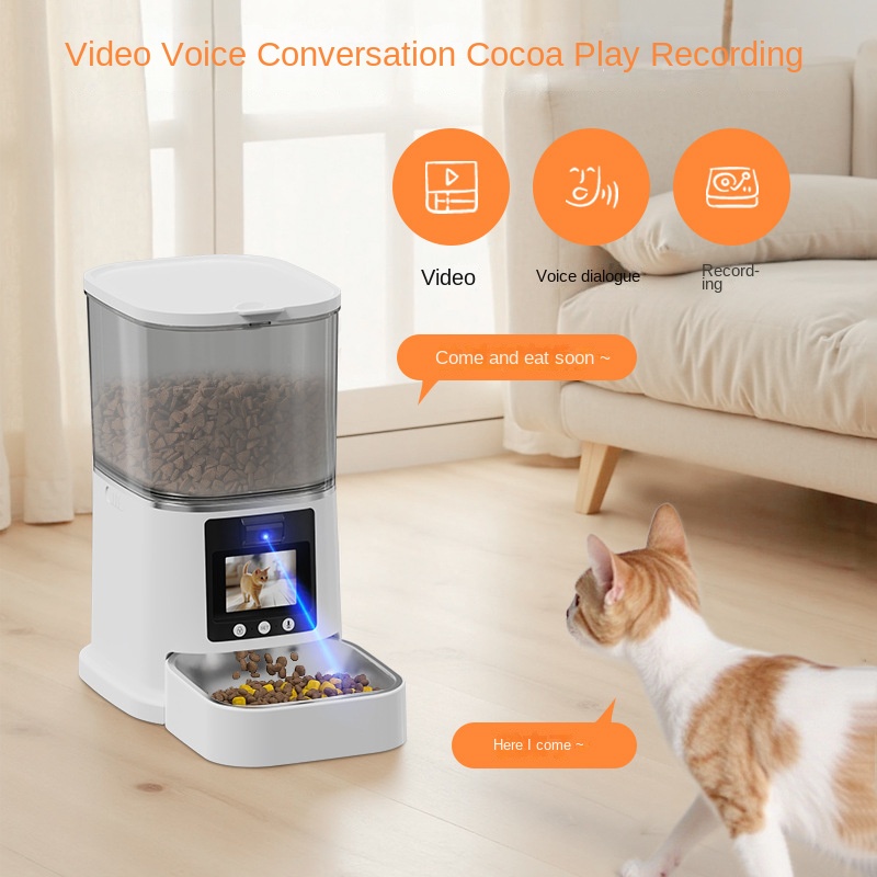 Cat Dog Intelligent Feeder Camera Remote Timing Quantitative Feeding Pet Automatic Feeding Machine