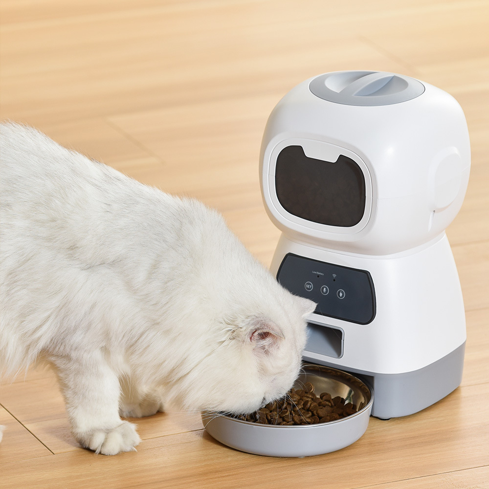 Source-Factory 35L Smart Pet Feeder USB Powered WiFi Timer Portion Control Remote Management Worldwide AdaptersAutomatic Food
