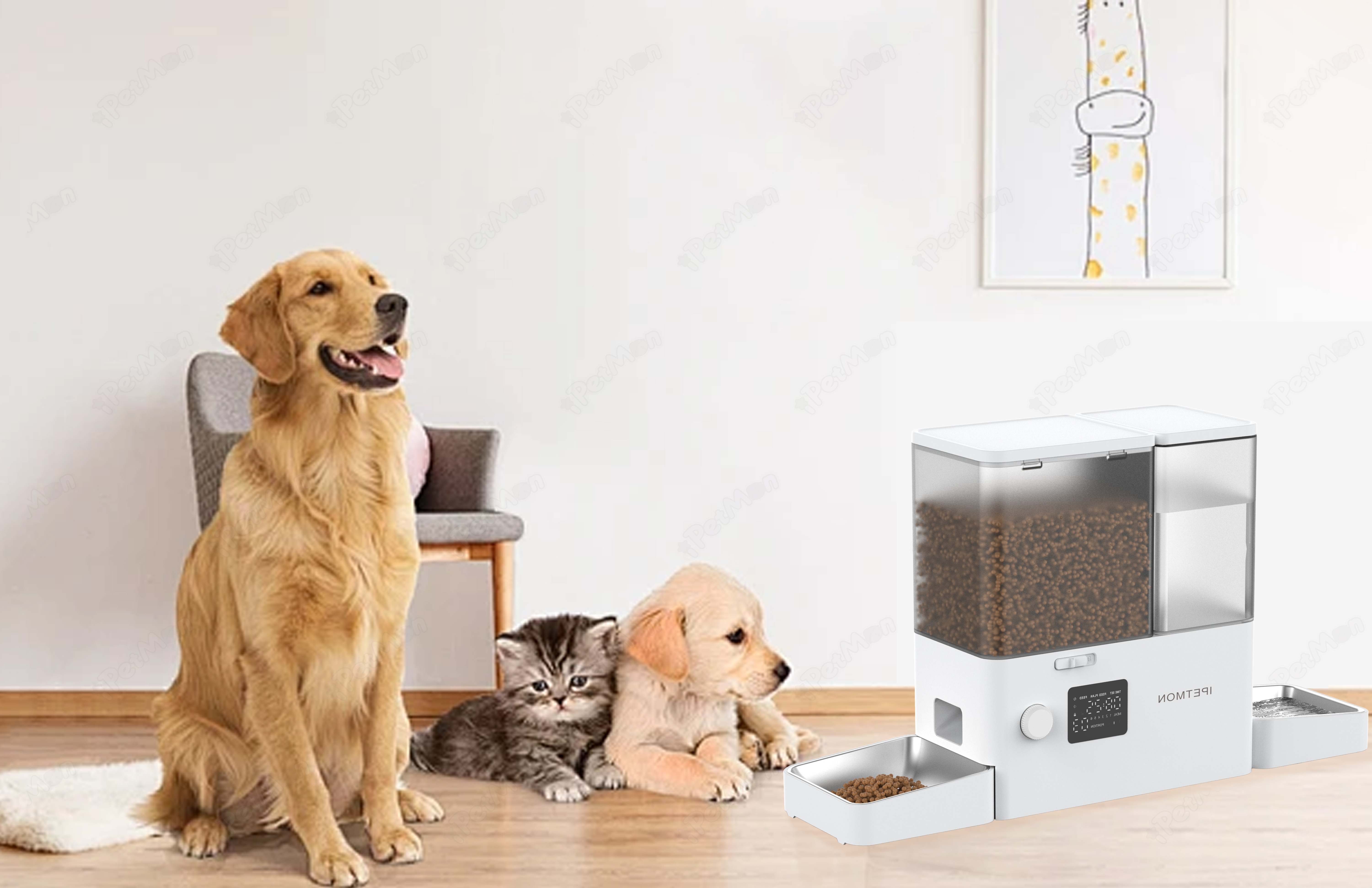 Automatic Water And Food Integration Pet Feeder New Smart Dog Food Pet Dispenser For Dogs