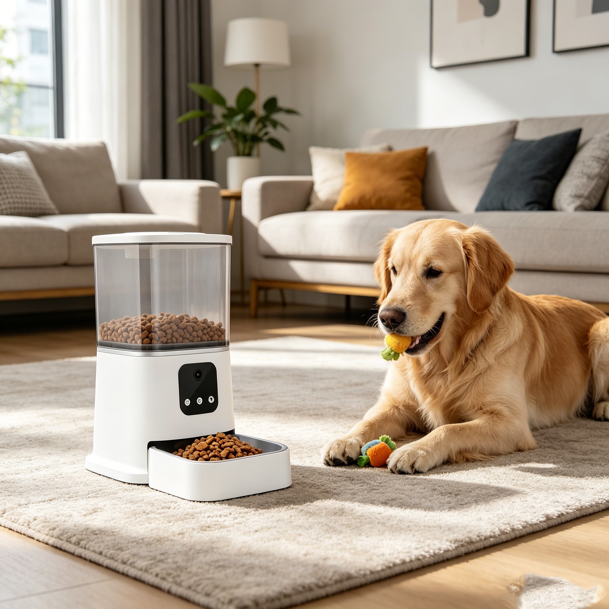 Gift Choice Automatic Pet Feeder Adjustable Feeding Portion Smart Pet Feeder Cleanable Pet Food Dispenser
