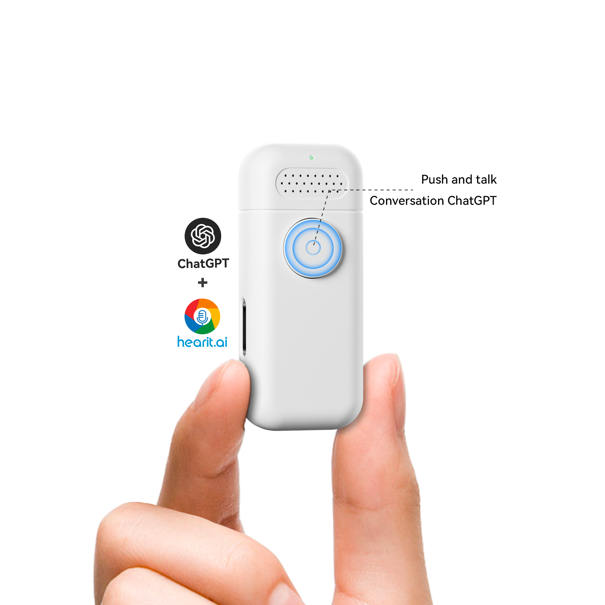 ChatGPT AI Smart Intercom Microphone Carry AI Assistant With You For Stable Connection Push-to-talk Intelligent Interaction