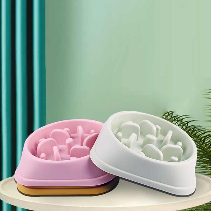 Pet Food Bowls Dog Slow Feeder Bowl Dogs Cats Anti-guiping Lick Prevent Obesity Slow Down Eating Pet Slow Feeder Dog Bowl