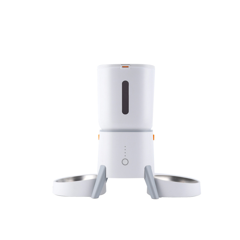 5L Outdoor Travel Pet Automatic Feeder with APP Control &amp; Remote Feeding Double Bowl Cats Dogs Leak Proof Model Ez