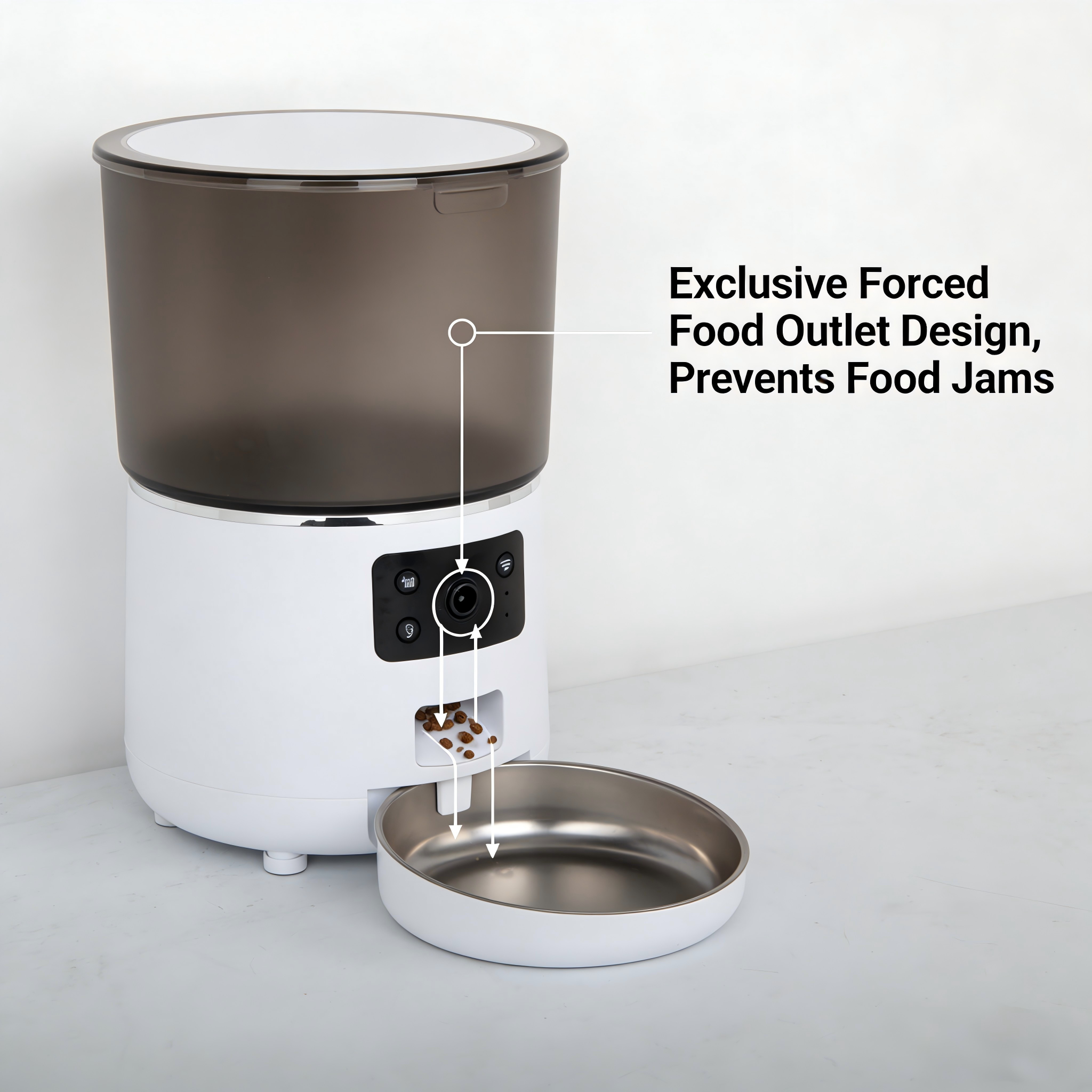 Automatic Pet Feeder With Camera Real Time Monitor Smart Control for Cats Dogs Multi Pet Household Use