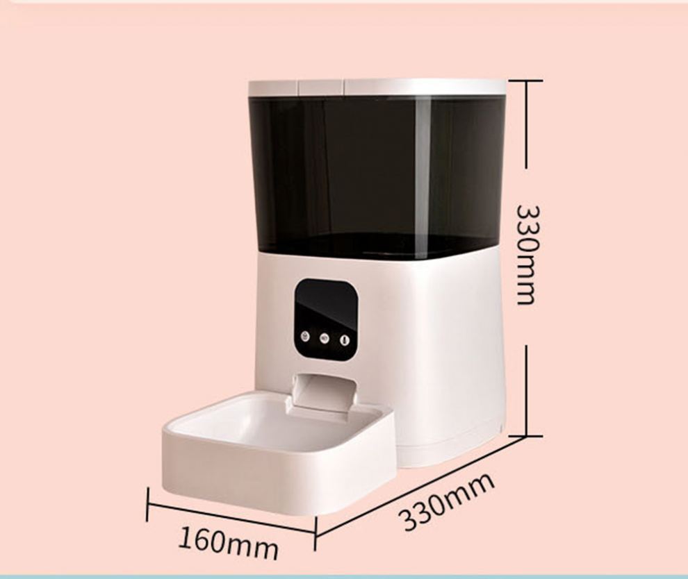 CE Large Capacity Automatic Cat &amp; Dog Feeder for Travel 5L Dry/Wet Food Container with App Alerts